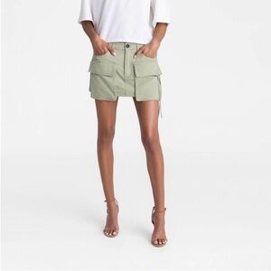 NWT KBB by KAHLANA Women's ‘The Cargo Mini Skirt '- Olive Green 8